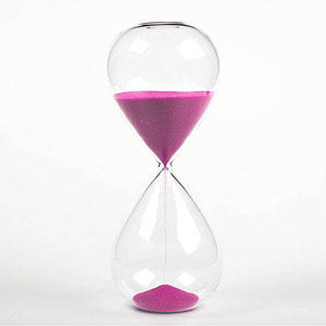 유리공예 모래시계(1시간용)-핑크